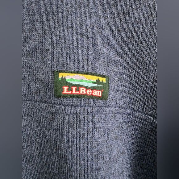 L.L. Bean Women's Misses Blue Purple Fleece T-Snap Pullover Sweater Regular Sz L - Picture 5 of 12